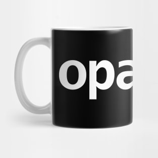 Typography Opaque White Mug